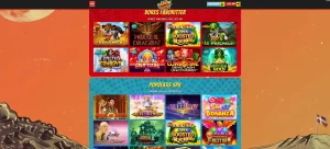 Kapow Casinos aktuelle lobby med spilleautomater