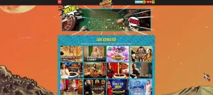 Kapow Live Casino lobby med aktuelle roulette- og blackjackborde